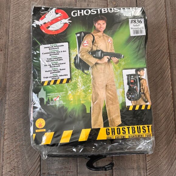 Ghostbusters Adult Halloween Costume MEDIUM Inflatable Backpack - Picture 1 of 4